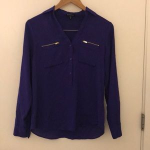 Purple button down